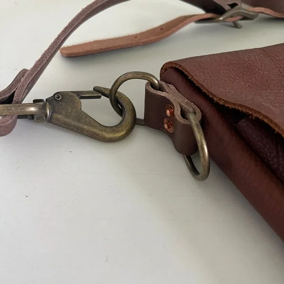 Lamb Leather Goods NEW Messenger Bison Leather Bag